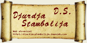 Đurđa Stambolija vizit kartica